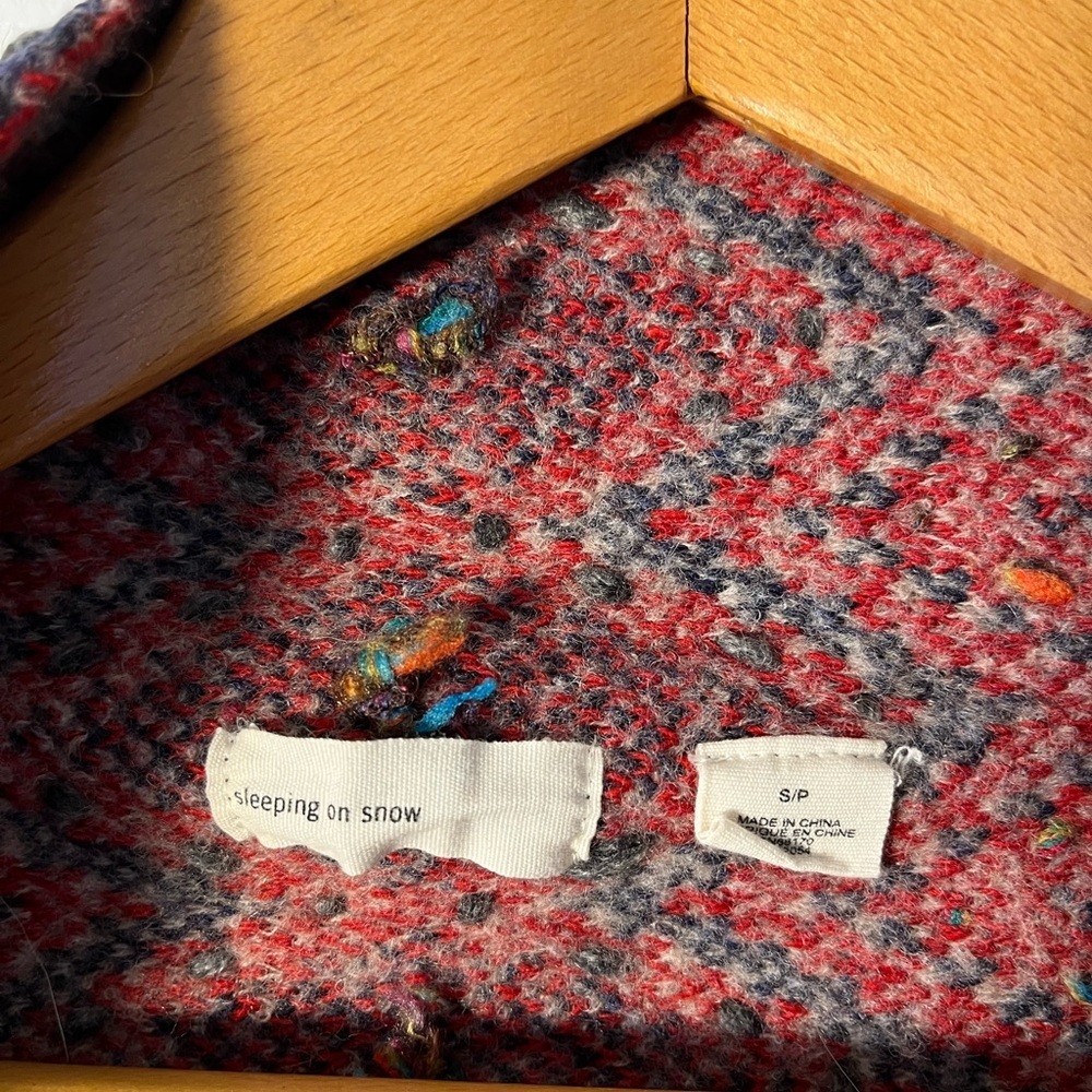 Anthropologie Sleeping on Snow Wool Blend Cardigan Size S - Picture 7 of 12